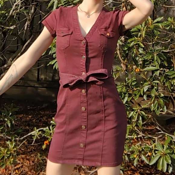 π₯ GBG Los Angeles brand Dark Red/Burgundy Short Mini Dress XS - Picture 3 of 8